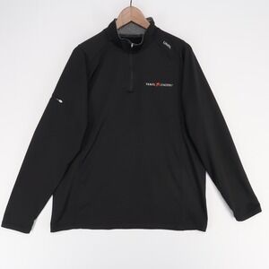 UNRL Elite Pullover Mens XL Black Quarter Zip Sleeve Pocket Travel Leaders Logo